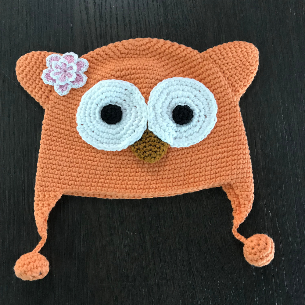 Fun Hand Crochet New Owl Hat!